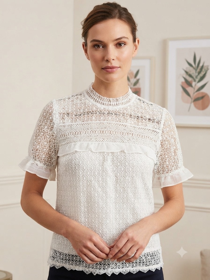 Zara Crochet Top - White